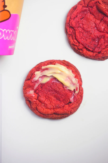 Red Velvet Cookie with Frosted Cream Cheese packaged for Boogie Brown delivery