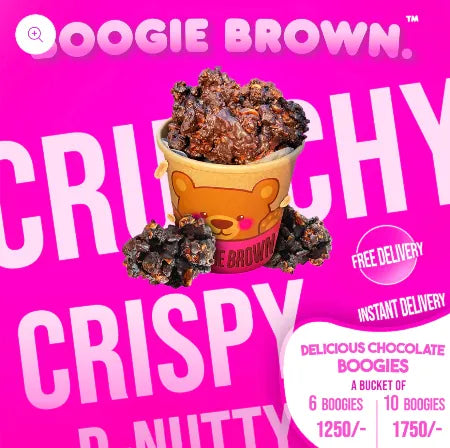Signature Peanut Chocolate Boogie, Boogie Brown's original gooey peanut chocolate cluster and the bestseller that started the Boogies line