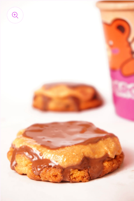 Peanut Buttercup Cookie in a Boogie Brown delivery box