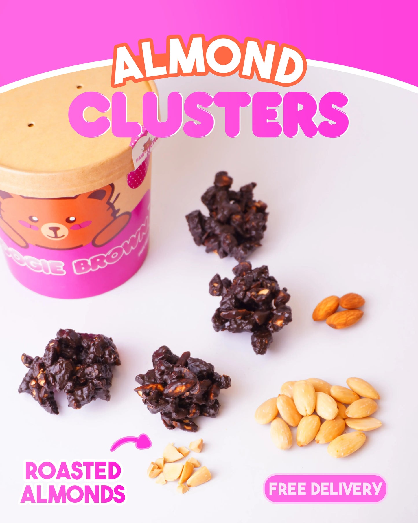 Roasted Almond Boogie, a chocolate cluster with salt-roasted almonds folded in, from Boogie Brown