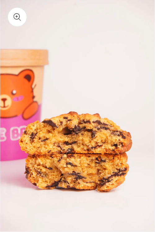 Close-up of Giant 3.5 Oz American Cookie showing its chocolate chips